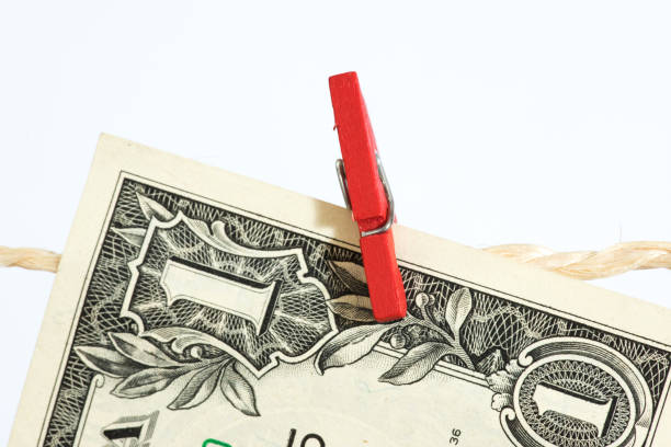 istock Dollar banknote on the clothesline for money laundering 1220565254