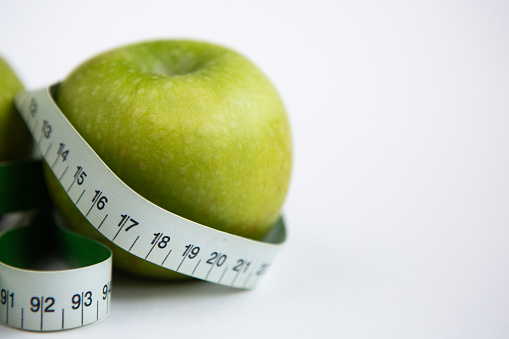 Apple on a white background