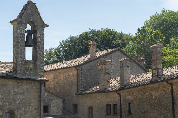 La Verna, Italy - July 21, 2019: Medieval monastery of La Verna, in the Arezzo province, Tuscany, Italy