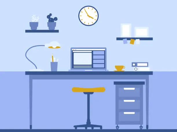 Vector illustration of Workplace