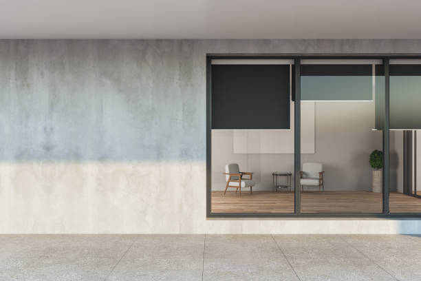 istock Modern apartament house with gray facade 1220569898