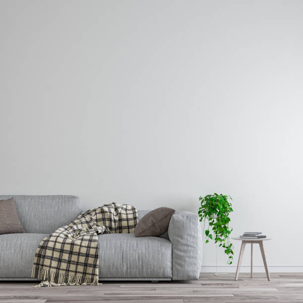istock Elegant living room with sofa front view left 1220570046