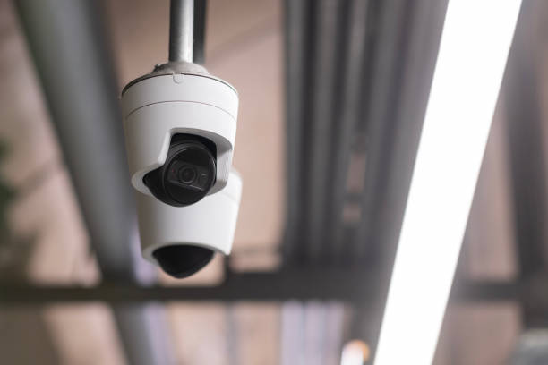 istock Security camera in the public park city 1220571572