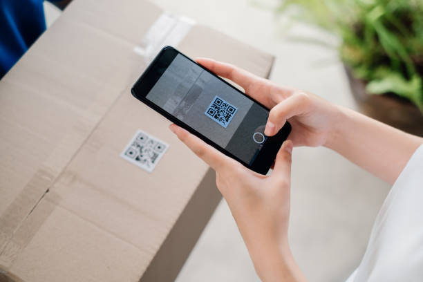 istock QR Code Scaning door to door delivery express sending send a package to customer receiver sign with smartphone checking shipping paying deliver cargo business occupation transportation shopping online 1220574238