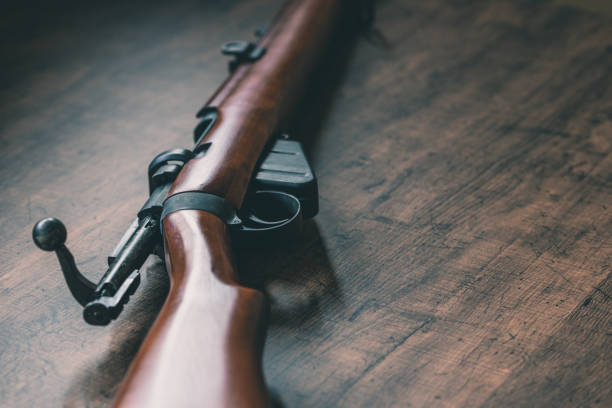 istock Old British bolt action rifle 1220575067