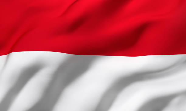istock Flag of Monaco blowing in the wind 1220575705