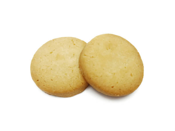 istock Danish style butter cookies biscuit isolated on white background. 1220576618