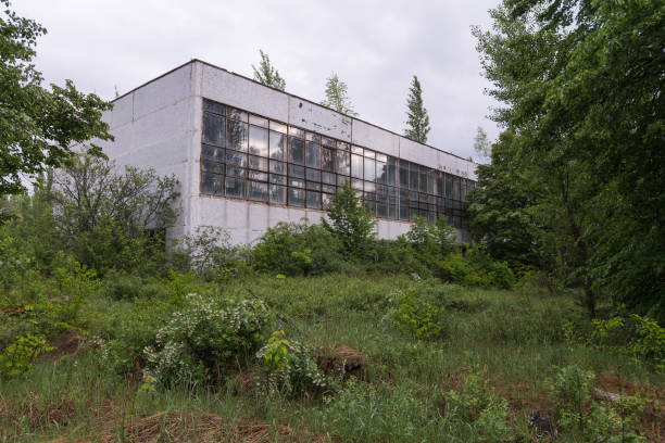 istock Abandoned specialized school in Pripyat in Chernobyl zone 1220576711