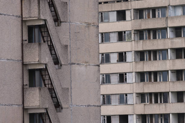 istock Architecture of abandoned ghost town Pripyat in Chernobyl zone 1220576730