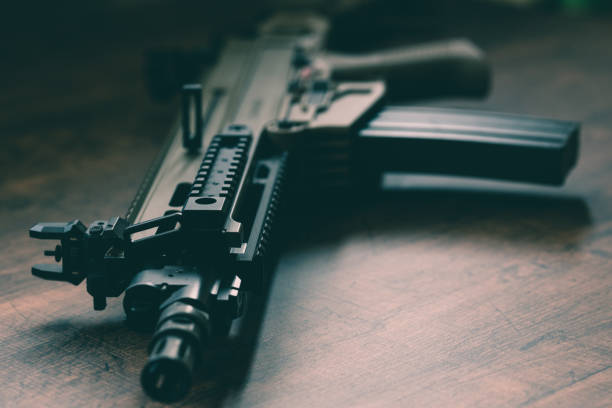 istock Modern military assault rifle 1220581051