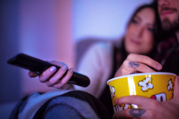istock Couple Watching Movie 1220581457