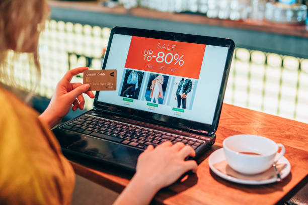 istock Woman shopping online. 1220581532