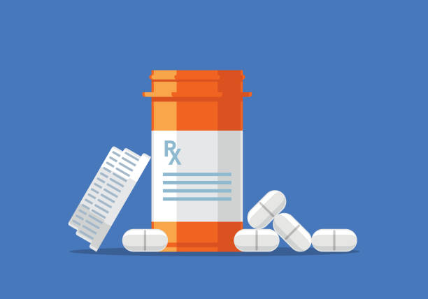 illustrations, cliparts, dessins animés et icônes de pills - narcotic prescription medicine pill bottle medicine