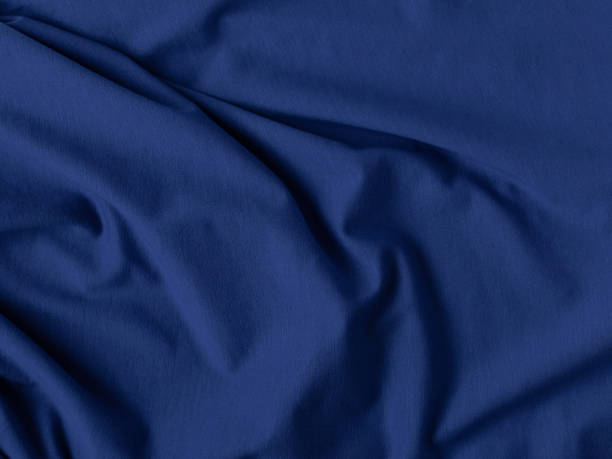 istock Classic blue pantone color. pleated fabric texture. 1220586488