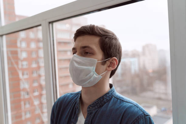istock Frustrated man feel bored on quarantine and self isolation 1220588273