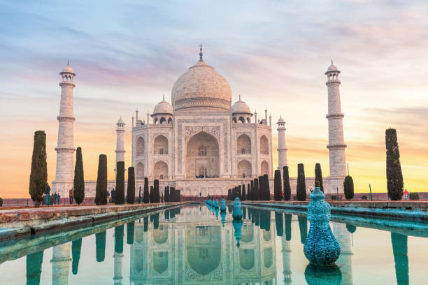 istock Taj Mahal in India without people, Agra 1220589654