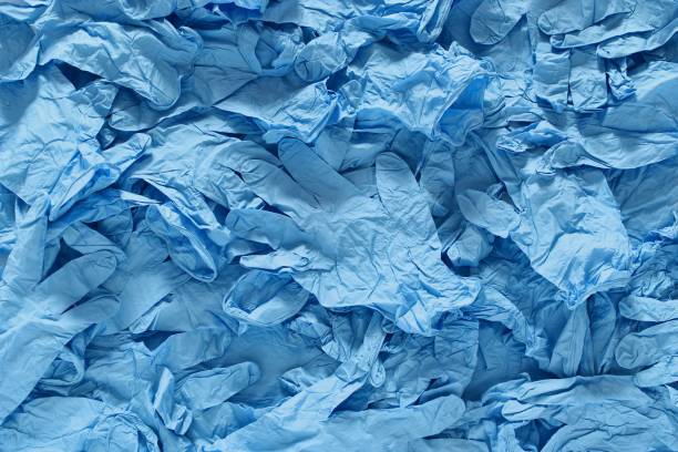 istock Full Frame Shot Of Disposable Gloves 1220591704