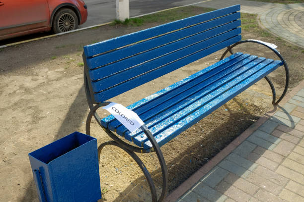 istock The shop is freshly painted blue 1220593622