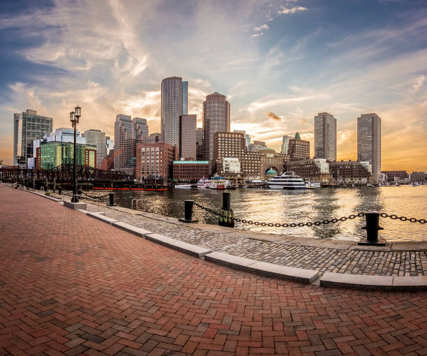 boston - boston harbor fotografías e imágenes de stock