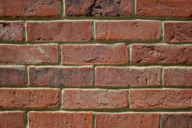 Photo of Orange british brick wall pattern