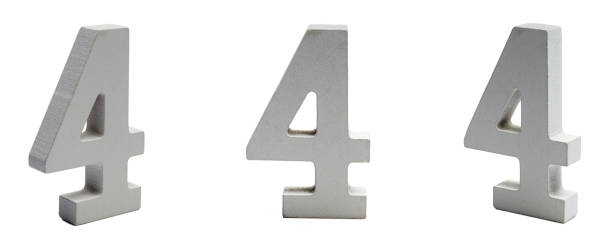 istock Figure four made of plaster on a white background at different angles. 1220612787