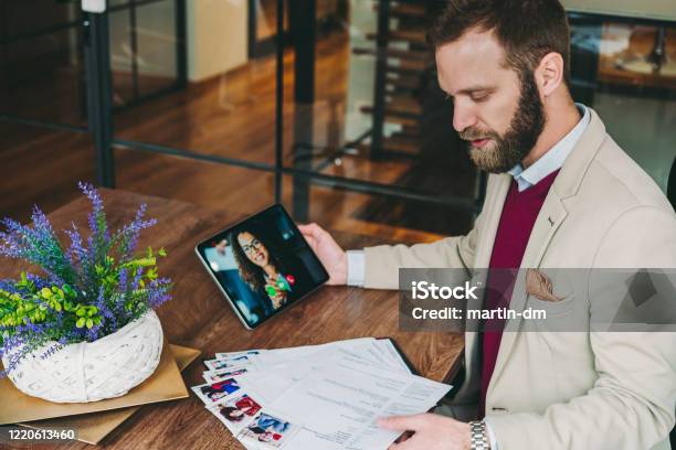 Human Resources Manager Recruiting On Video Call Covid19 Pandemic Stock Photo - Download Image Now