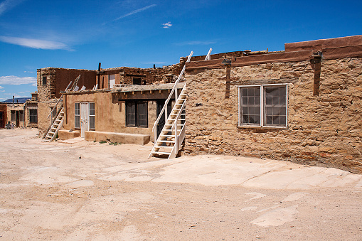 Adobe Wall at Acoma Pueblo, New Mexico.