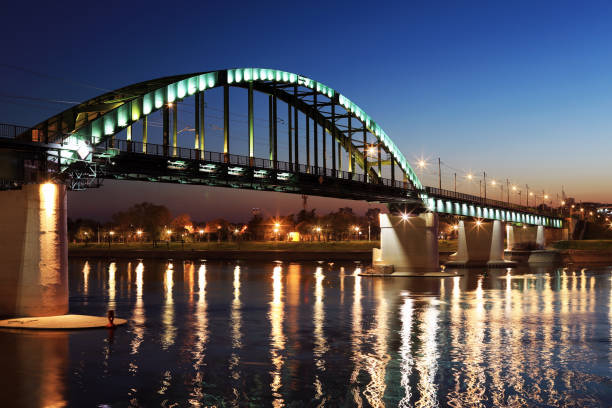 istock Sunset on the Sava River in Belgrade 1220621833