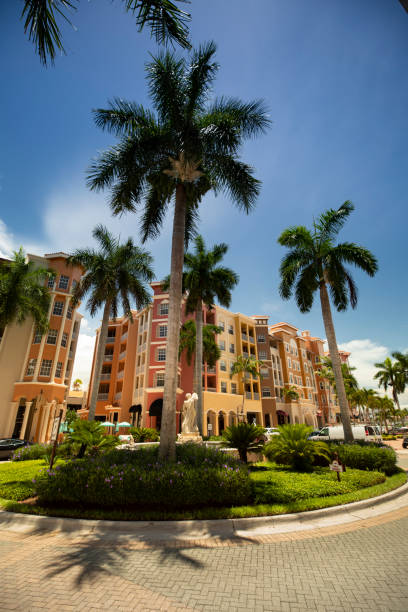 istock Apartment complex and shopping in Naples Florida USA 1220624549