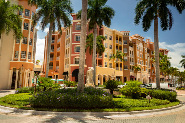 istock Apartment complex and shopping in Naples Florida USA 1220624558