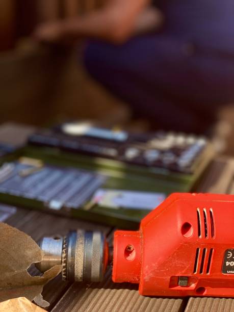 istock Close up of Drilling machine 1220627916