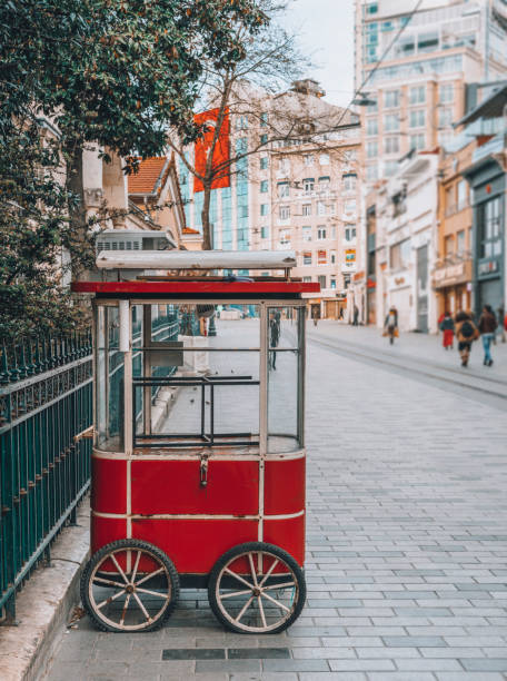 istock Empty simit cart on Istiklal Street, Beyoglu, Istanbul 1220629364