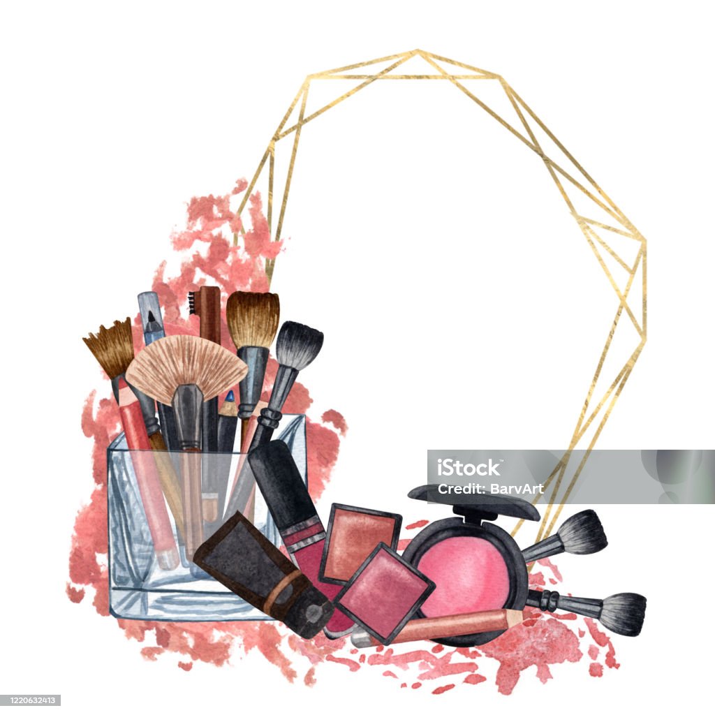 Ilustración de Estructura De Cosméticos Decorativos Dibujados A Mano  Productos De Maquillaje De Acuarela Fondo De Belleza Maquillaje Clip Art y  más Vectores Libres de Derechos de Acuarela - iStock