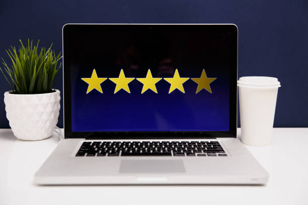 istock Customer experience concept online, Best Excellent Services Rating for Satisfaction present by Hand of Client . 1220632481