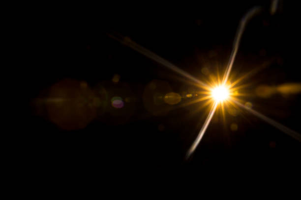 istock Abstract Natural Sun flare on the black 1220634365