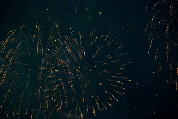 New Years Eve fireworks at Warnemunde in Germany