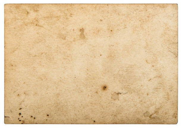 istock Used paper sheet Old cardboard isolated white background 1220645222