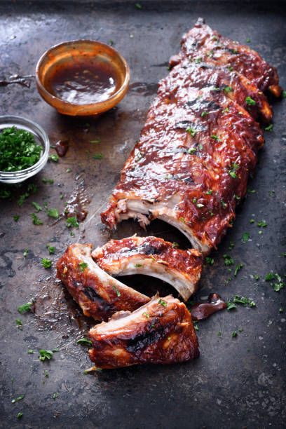 istock Grilled barbecue pork ribs 1220645965