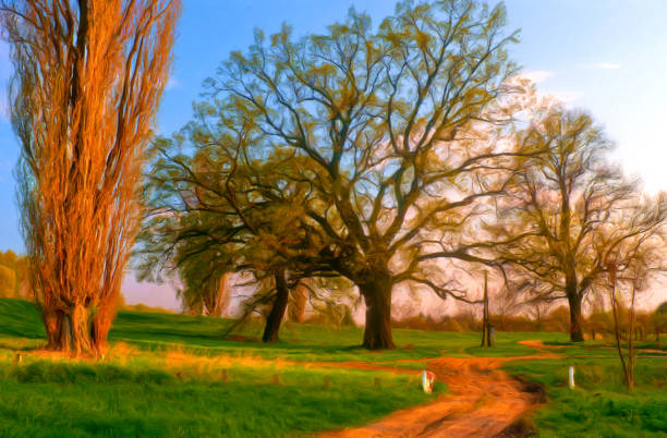 istock Oil landscape painting 1220648834