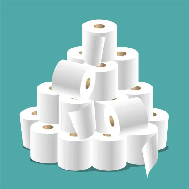 Vector illustration of Toilet paper