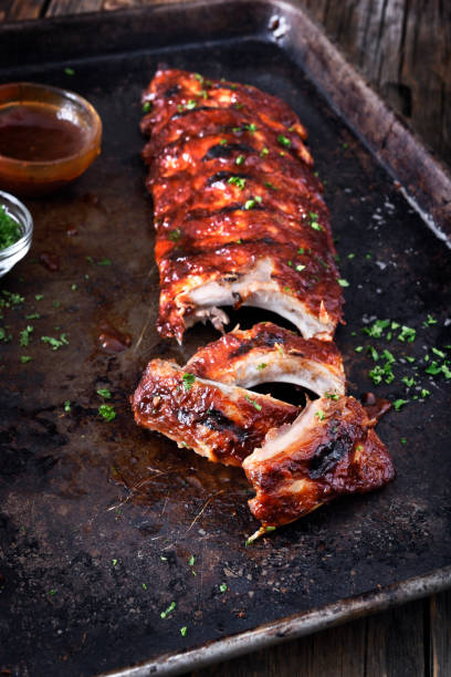 istock Grilled barbecue pork ribs 1220651253