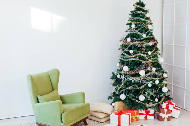 istock Christmas decoration Christmas tree new year presents holiday interior 1220653983