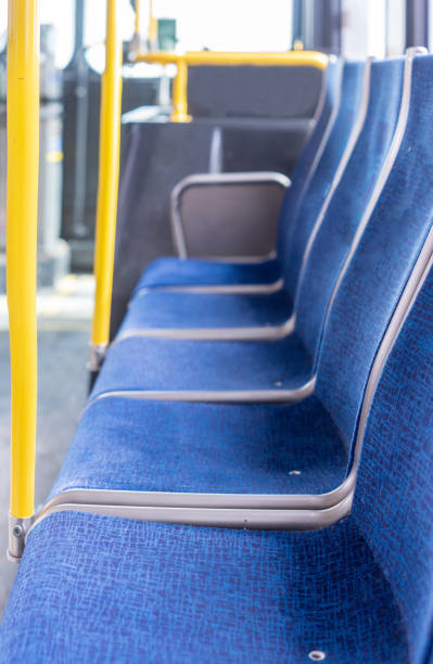 istock Blue Seats on a Public Bus 1220655063