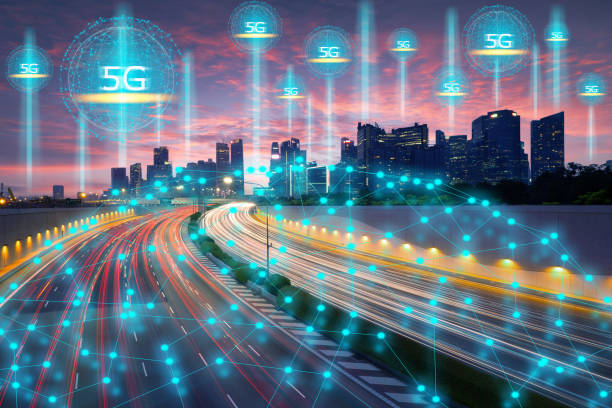 istock Wireless technology, telecommunication concept, Smart city connect by high-speed 5G technology 1220661813