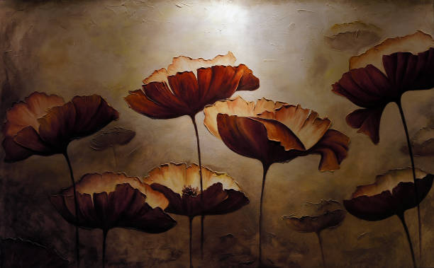 istock Painting poppies with artificial light 1220663982