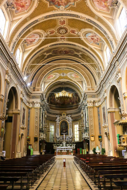 istock Interiors of Catholic Church (Parish of St. Peter and Paul the Apostles of Verolavecchia). 1220666029