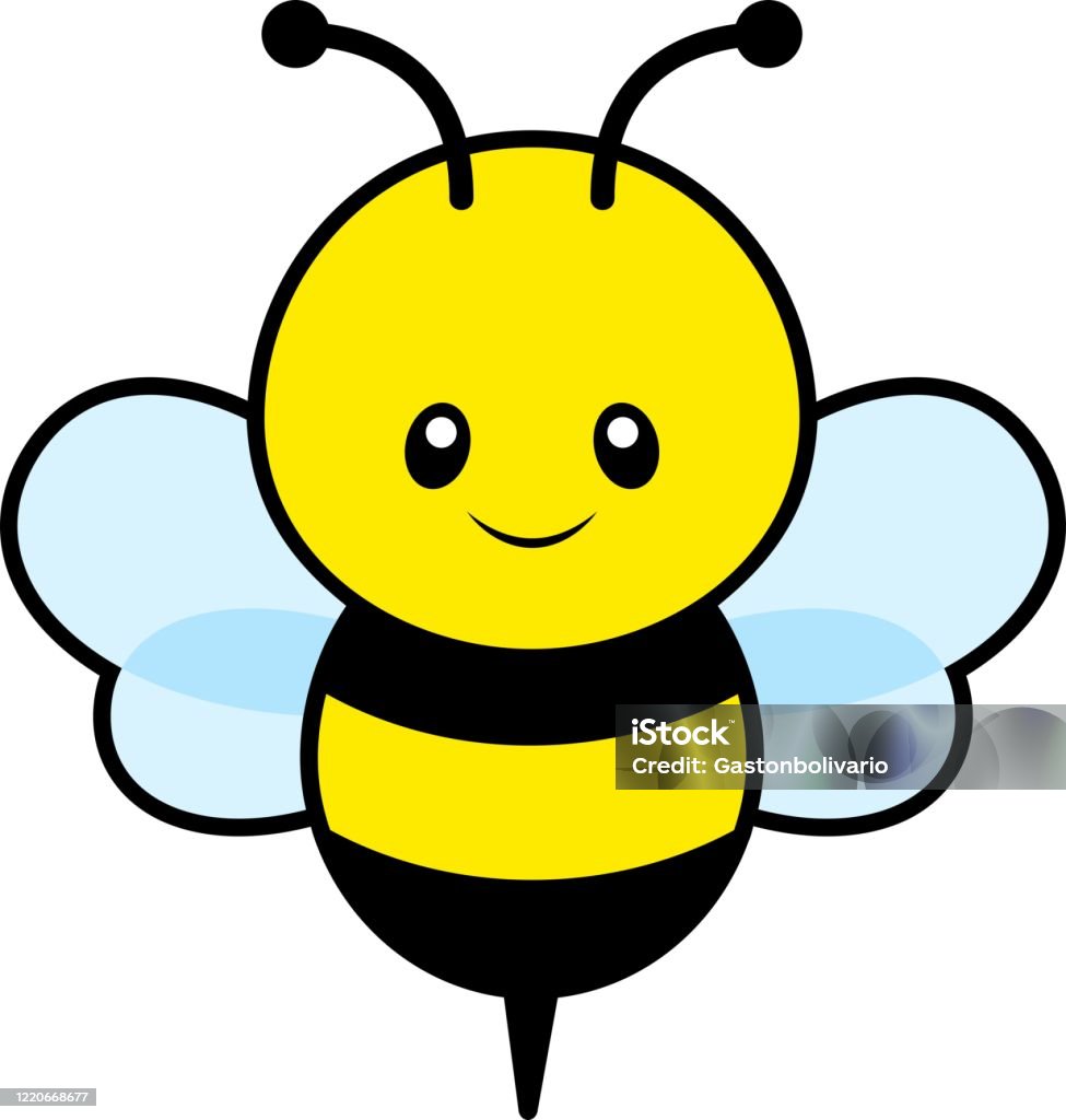 Con Ong Dễ Thương Với Minh Họa Vector Phác Thảo Trên Màu Trắng ...