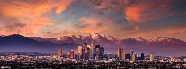 istock Los Angeles Skyline Sunset 1220668838