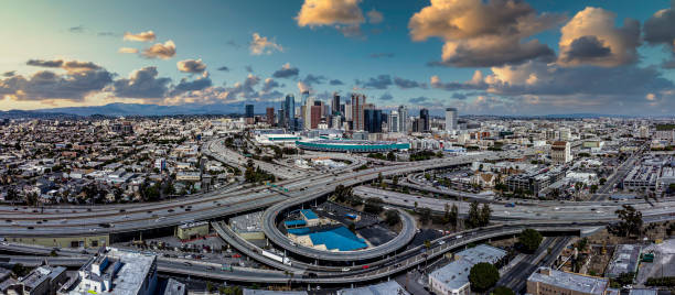 istock Los Angeles sunset panorama 1220668864