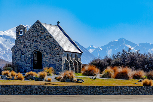 The Church Of The Good Shepherd By Lake Tekapo, New Zealand. A Very Rare Quiet Moment.